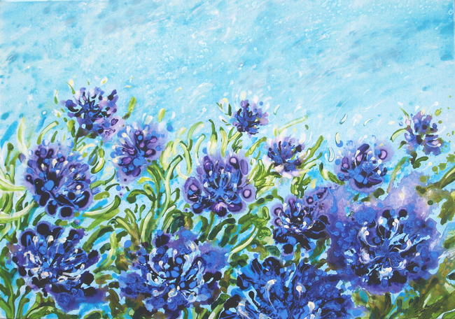 purple flowers