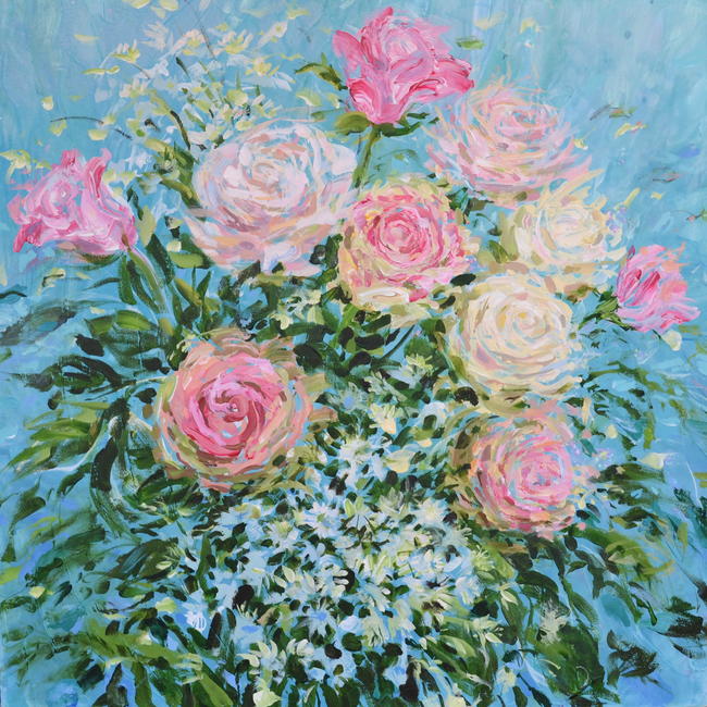 pink roses