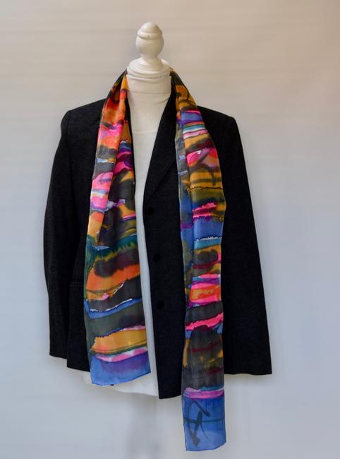 Paintbox silk scarf