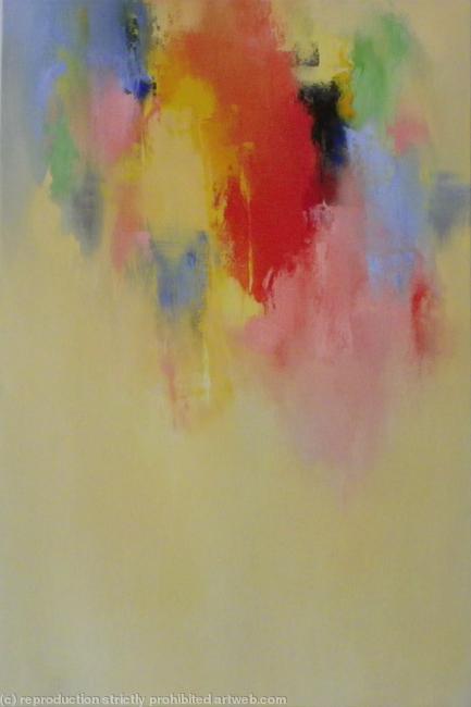 Gentle Yellow with Pink and Blue