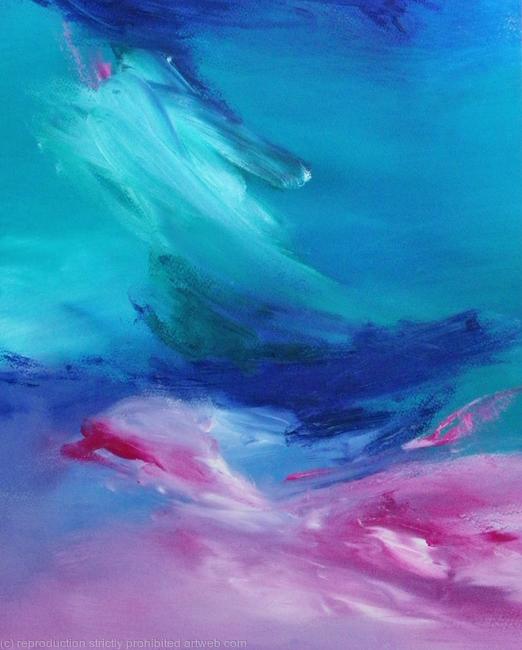 Abstraction in Turquoise, Magenta and Ultramarine