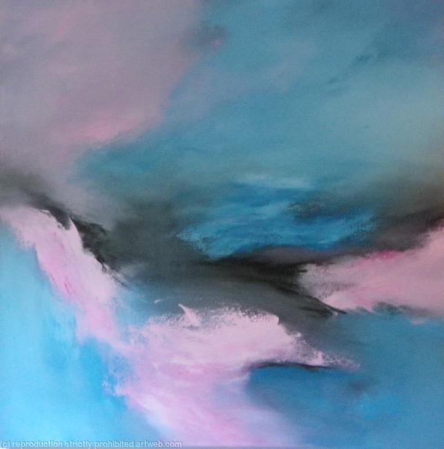 Abstract Land and Sky in Coeruleum Blue & Pink