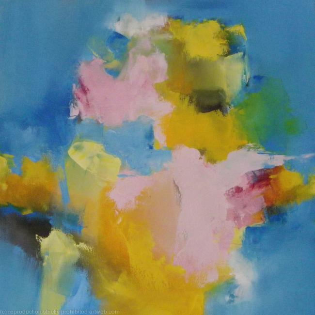 Summertime Yellow with Pink & Blue