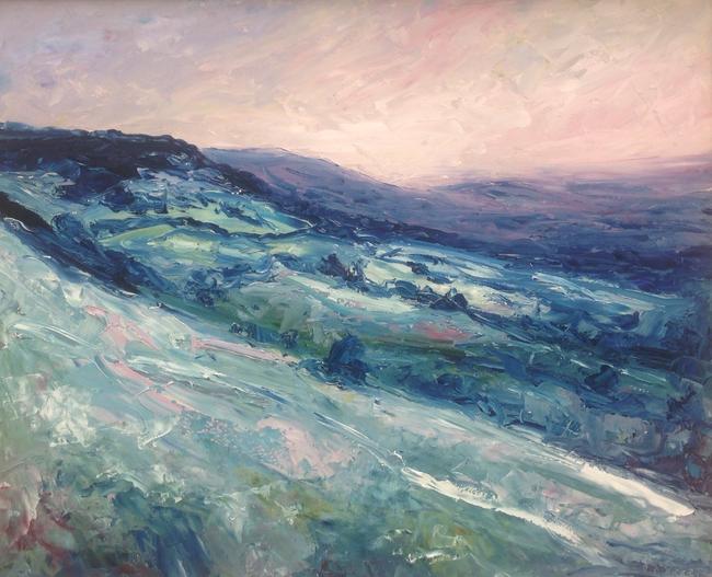 Cotswold escarpment (Birdlip) winter evening