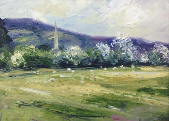 Haresfield with plum blossom