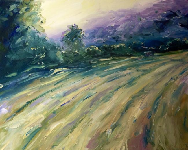 Hay making, evening