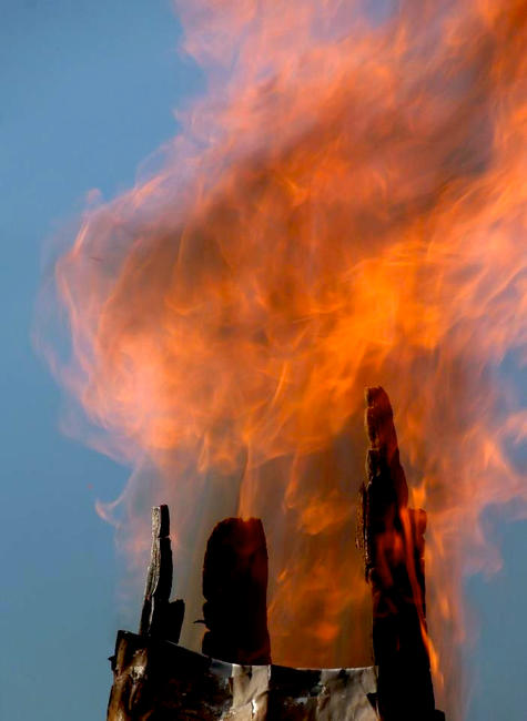 Flames from Wigwam