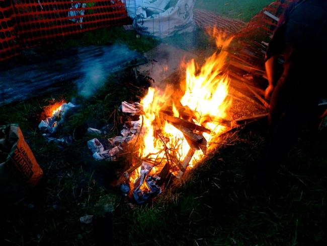 Pit firing, before the lid went on