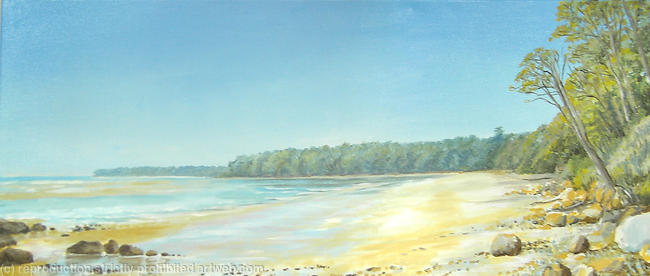 Priory Bay acrylic 102x41cm
