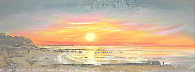 Ryde Beach at Sunset