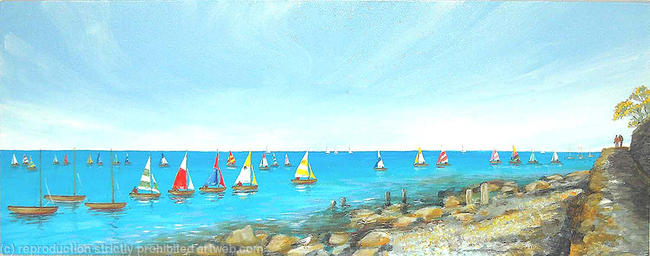 Sailing Past the Rocky Shore