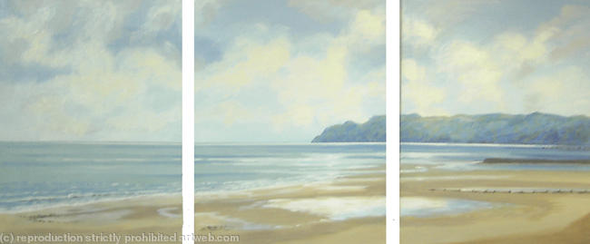 blue cliffs triptych