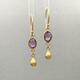 Amethyst Teardrop Gold…