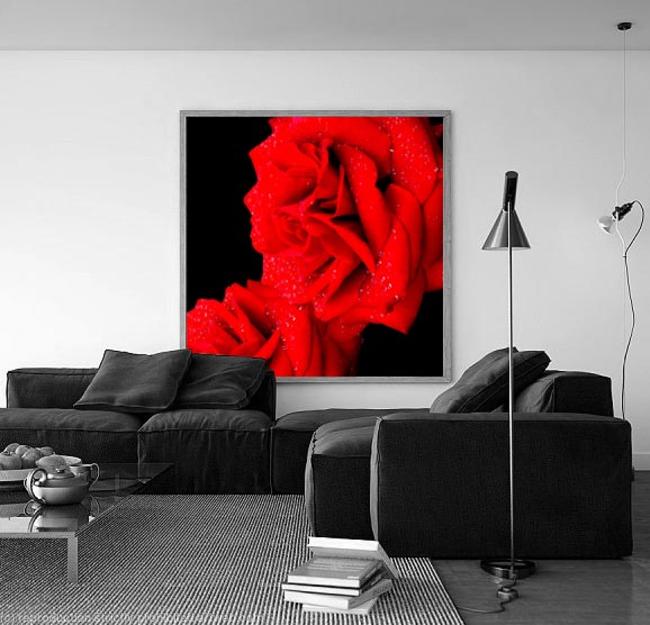 Sparkly Rose Canvas