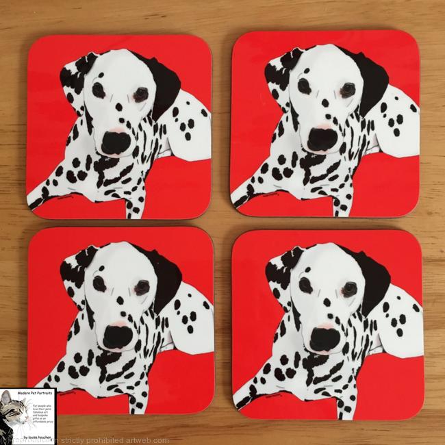 Coasters (individual or in sets) (featuring Your pet's pawtrait)
