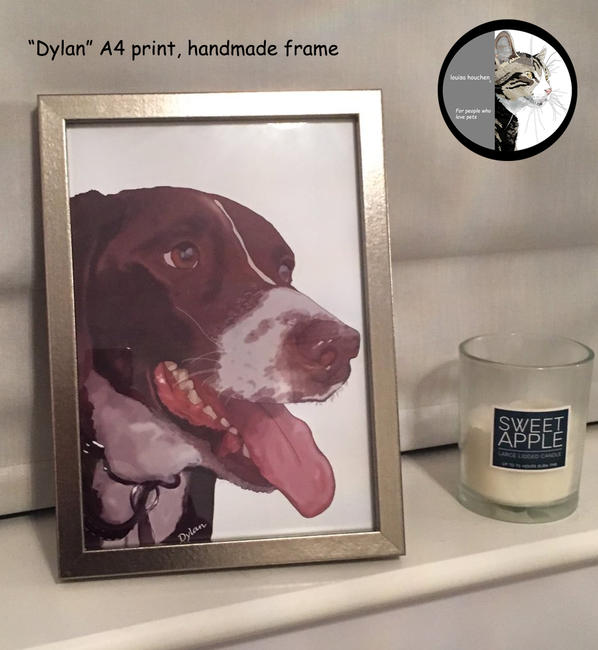 Dylan, A4 print, framed