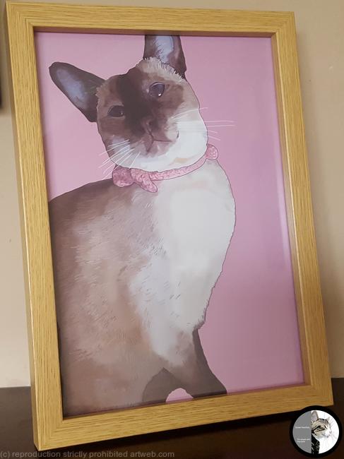 Framed A4 Print (featuring Your pet's pawtrait)