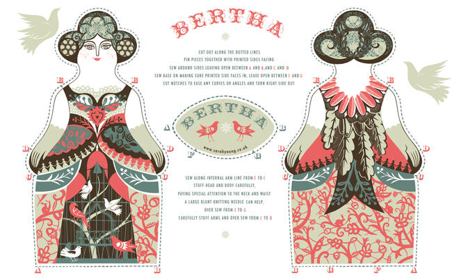 Bertha tea-towel