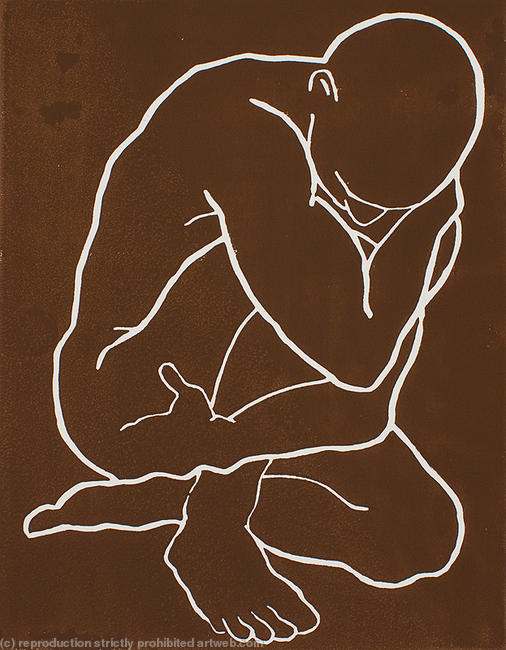 Male Nude Crouching