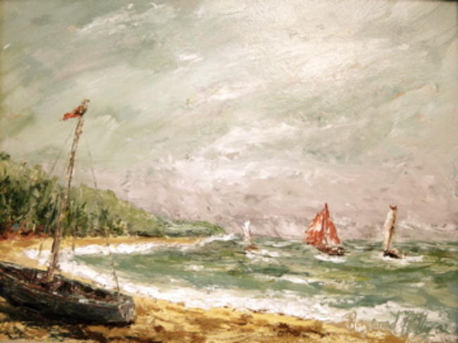 Sail boats in Thames Estuary.