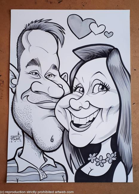 Caricature Gift for Couple's New House