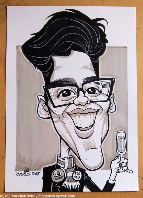 21st Birthday Gift Caricature