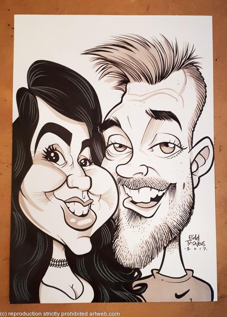 Christmas Caricature Gift for Couple 1