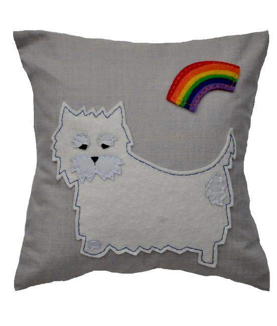 Westie Cushion, Small