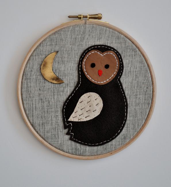 Small Midnight Owlet Wall Adorment