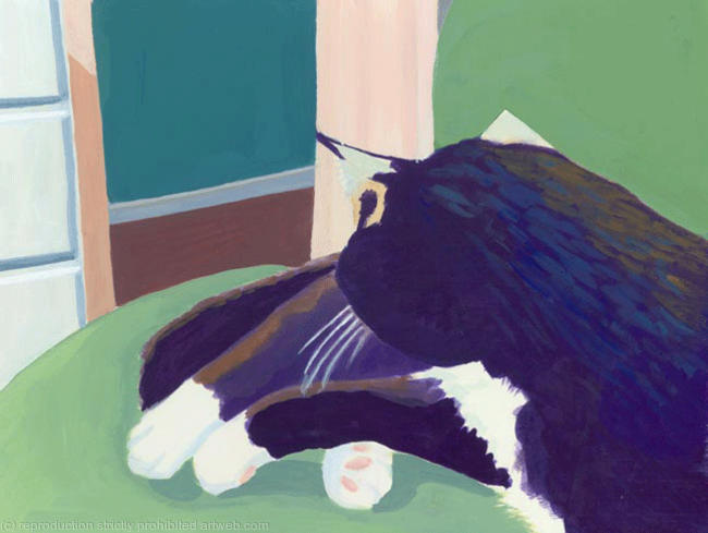 Flick! goes my tail, Twitch! go my ears, What could that be? A mouse I hear? Stealthily sneaking, I creep down the hall, Quiet and listening, Hugging the wall...