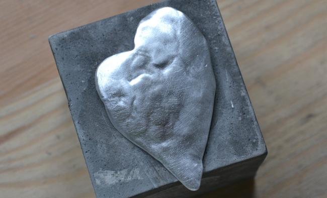 Sarah's silver heart necklace commission
