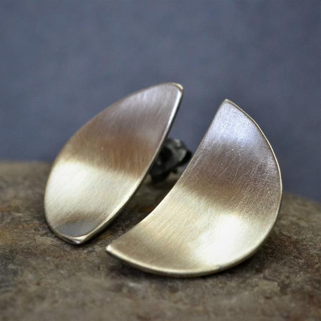 Handmade silver moon earrings