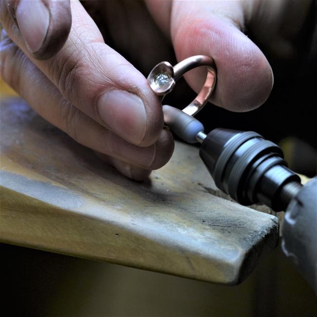 Engagement ring in progress