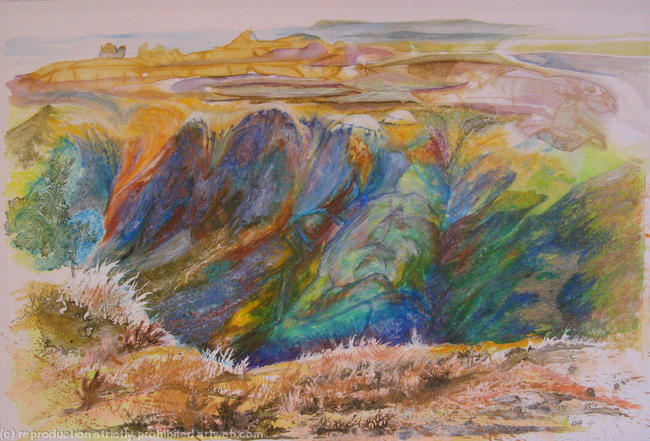 Parys Mountain, blue shadows