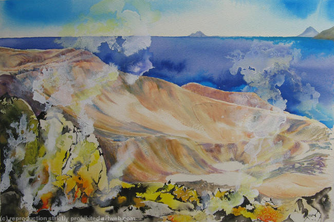 Sulphur and fumes, Volcano, Aeolian Islands.