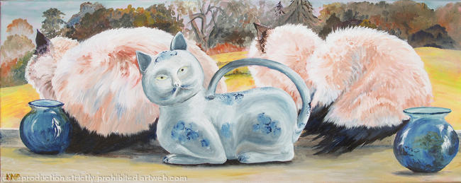 Three Cats on a Windowsill