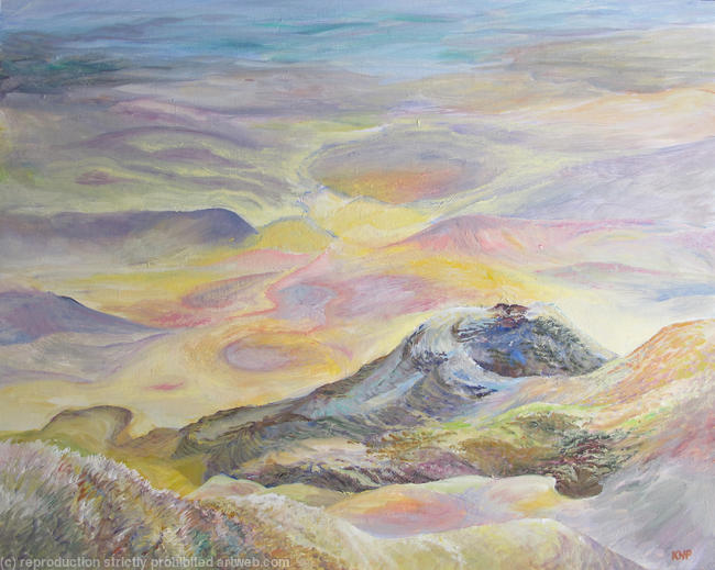 Looking down from the Escarpment, Udabno, Georgia