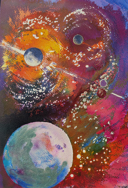 Galaxies: Planet with four moons