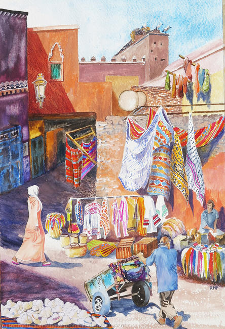 Outside the Dyers' Souk, Marrakesh