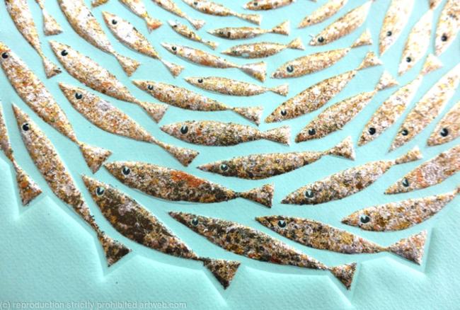 Close up OF SHIMMERING FISH