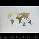 Gold map and captain Cook ship