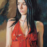 Girl In A Red Chemise