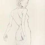 Girl Standing Looking over Shoulder