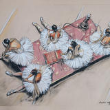 Dancers Backstage Drawing I