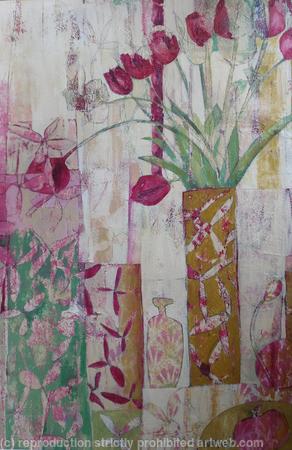 Tulips and Pink Apple