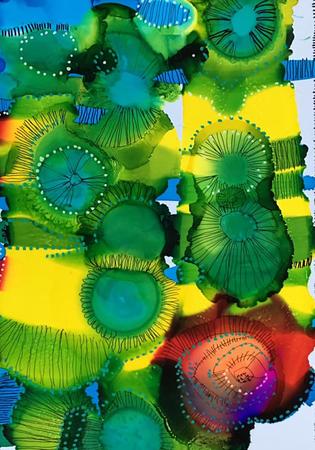 Ink on Yupo Paper with posca pen