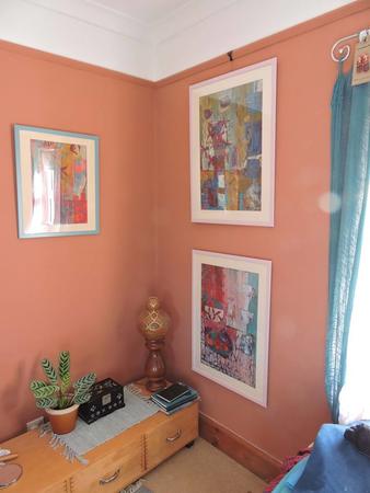 Three paintings on paper, beautifully framed! 