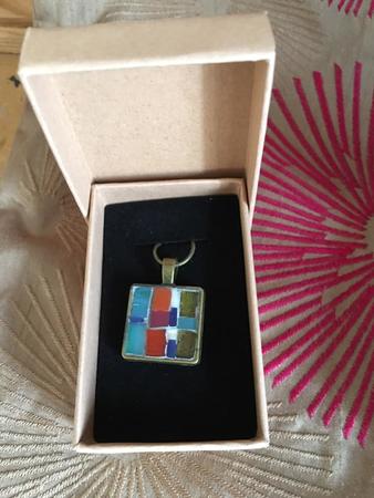 Small pendant with stained glass