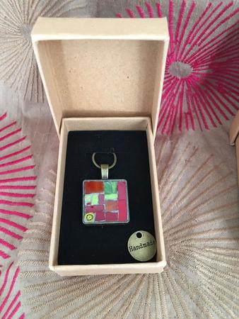 Small green and red pendant