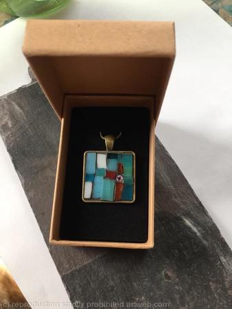 medium sized antique bronze pendant